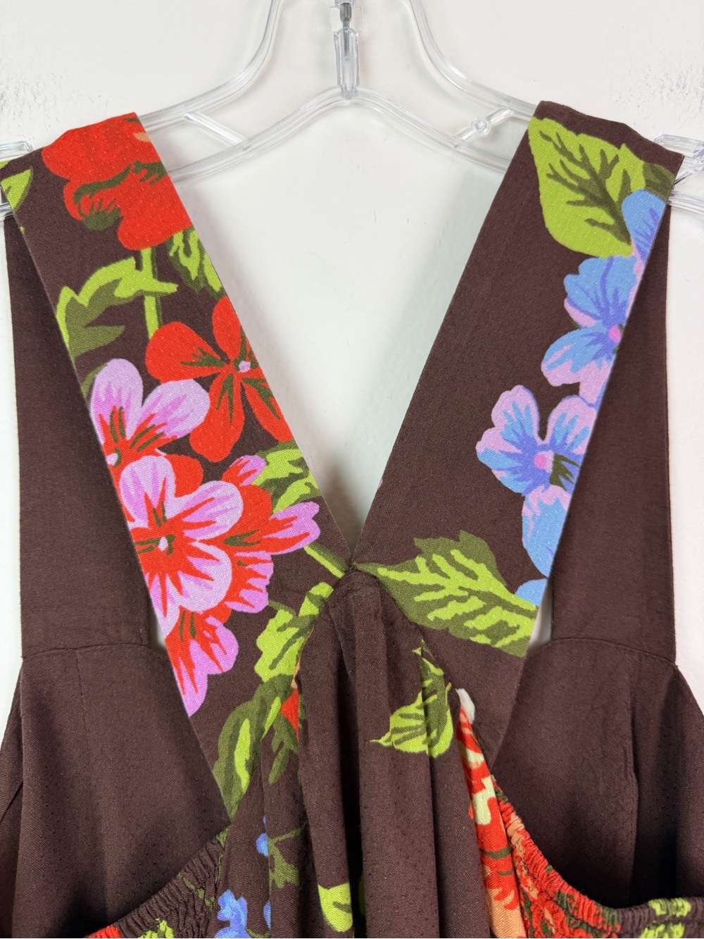 Anthropologie The Piper Bandeau Maxi Dress in Chocolate Brown Floral Size M - Picture 12 of 16